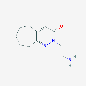 molecular formula C11H17N3O B1491721 2-(2-aminoethyl)-2,5,6,7,8,9-hexahydro-3H-cyclohepta[c]pyridazin-3-one CAS No. 1518594-70-1