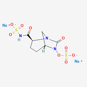 molecular formula C7H9N3Na2O9S2 B14917274 Sodium (1R,2S,5R)-7-oxo-2-(sulfonatocarbamoyl)-1,6-diazabicyclo[3.2.1]octan-6-yl sulfate 