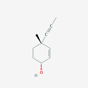 molecular formula C10H14O B149173 (1R,4S)-4-Methyl-4-prop-1-ynylcyclohex-2-en-1-ol CAS No. 139599-54-5