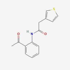 molecular formula C14H13NO2S B14917342 N-(2-Acetylphenyl)-2-(thiophen-3-yl)acetamide CAS No. 89080-87-5