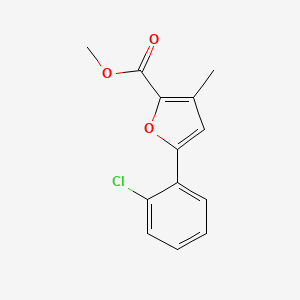 molecular formula C13H11ClO3 B14917381 Methyl 5-(2-chlorophenyl)-3-methylfuran-2-carboxylate 