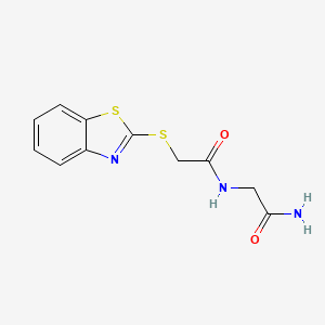 molecular formula C11H11N3O2S2 B14917423 N-(2-amino-2-oxoethyl)-2-(benzo[d]thiazol-2-ylthio)acetamide 