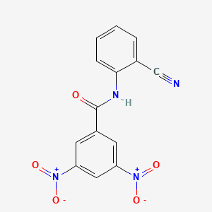 molecular formula C14H8N4O5 B14917523 N-(2-cyanophenyl)-3,5-dinitrobenzamide 