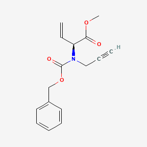 molecular formula C16H17NO4 B14917613 Methyl (S)-2-(((benzyloxy)carbonyl)(prop-2-yn-1-yl)amino)but-3-enoate 