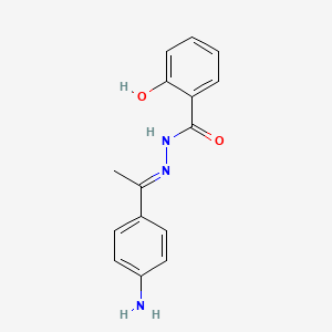 molecular formula C15H15N3O2 B14917731 N'-[(1E)-1-(4-aminophenyl)ethylidene]-2-hydroxybenzohydrazide 
