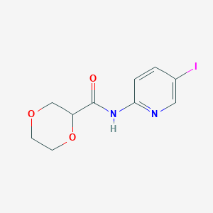 molecular formula C10H11IN2O3 B14917757 N-(5-iodopyridin-2-yl)-1,4-dioxane-2-carboxamide 
