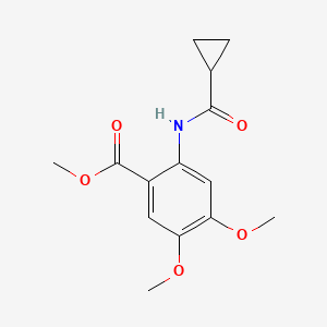 molecular formula C14H17NO5 B14917824 Methyl 2-[(cyclopropylcarbonyl)amino]-4,5-dimethoxybenzoate 