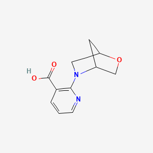 molecular formula C11H12N2O3 B1491789 2-(2-Oxa-5-azabicyclo[2.2.1]heptan-5-yl)nicotinic acid CAS No. 1865518-84-8