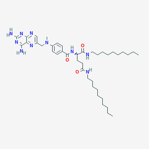 molecular formula C40H64N10O3 B149180 (S)-N,N'-Didecyl-2-((4-(((2,4-diamino-6-pteridinyl)methyl)methylamino)benzoyl)amino)pentanediamide CAS No. 136181-93-6