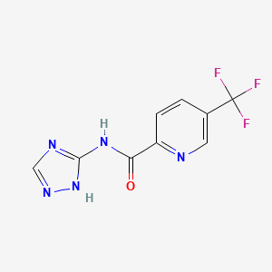 molecular formula C9H6F3N5O B14918059 n-(4h-1,2,4-Triazol-3-yl)-5-(trifluoromethyl)picolinamide 