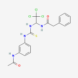 molecular formula C19H19Cl3N4O2S B14918087 N-[1-({[3-(acetylamino)phenyl]carbamothioyl}amino)-2,2,2-trichloroethyl]-2-phenylacetamide 