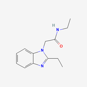 molecular formula C13H17N3O B14918453 n-Ethyl-2-(2-ethyl-1h-benzo[d]imidazol-1-yl)acetamide 