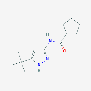 molecular formula C13H21N3O B14918581 n-(3-(Tert-butyl)-1h-pyrazol-5-yl)cyclopentanecarboxamide 