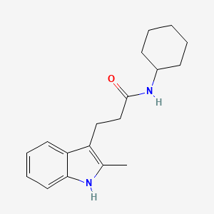 molecular formula C18H24N2O B14918602 N-cyclohexyl-3-(2-methyl-1H-indol-3-yl)propanamide 