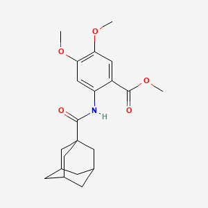 molecular formula C21H27NO5 B14918621 Methyl 2-(1-adamantanecarboxamido)-4,5-dimethoxybenzoate 