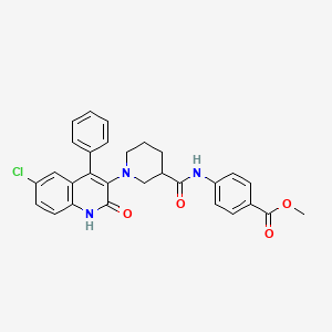 molecular formula C29H26ClN3O4 B14918840 Methyl 4-({[1-(6-chloro-2-oxo-4-phenyl-1,2-dihydroquinolin-3-yl)piperidin-3-yl]carbonyl}amino)benzoate 
