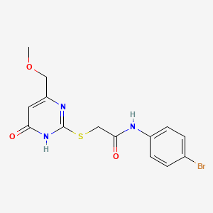 molecular formula C14H14BrN3O3S B14918858 N-(4-bromophenyl)-2-{[4-hydroxy-6-(methoxymethyl)pyrimidin-2-yl]sulfanyl}acetamide 