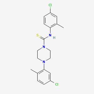 molecular formula C19H21Cl2N3S B14918867 N-(4-chloro-2-methylphenyl)-4-(5-chloro-2-methylphenyl)piperazine-1-carbothioamide 