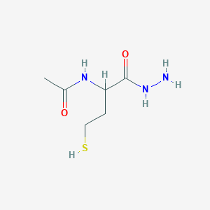 molecular formula C6H13N3O2S B149189 2-乙酰氨基-4-巯基丁酸酰肼 CAS No. 77076-41-6