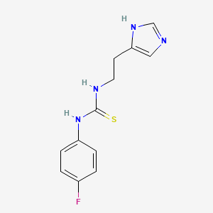 molecular formula C12H13FN4S B14918952 N-(4-fluorophenyl)-N'-[2-(1H-imidazol-4-yl)ethyl]thiourea 