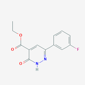 molecular formula C13H11FN2O3 B1491903 Ethyl 6-(3-fluorophenyl)-3-oxo-2,3-dihydropyridazine-4-carboxylate CAS No. 1421311-67-2
