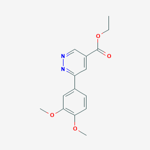 molecular formula C15H16N2O4 B1491910 Ethyl 6-(3,4-dimethoxyphenyl)pyridazine-4-carboxylate CAS No. 2098137-16-5
