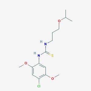 molecular formula C15H23ClN2O3S B14919108 N-(4-chloro-2,5-dimethoxyphenyl)-N'-(3-isopropoxypropyl)thiourea 