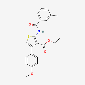 molecular formula C22H21NO4S B14919230 Ethyl 4-(4-methoxyphenyl)-2-{[(3-methylphenyl)carbonyl]amino}thiophene-3-carboxylate 