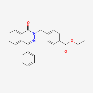 molecular formula C24H20N2O3 B14919374 ethyl 4-[(1-oxo-4-phenylphthalazin-2(1H)-yl)methyl]benzoate 