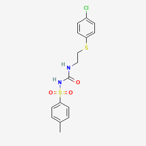 molecular formula C16H17ClN2O3S2 B14919392 N-({2-[(4-chlorophenyl)sulfanyl]ethyl}carbamoyl)-4-methylbenzenesulfonamide 