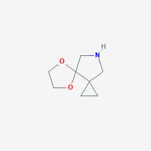 molecular formula C8H13NO2 B149195 5,8-Dioxa-10-azadispiro[2.0.4.3]undecane CAS No. 129321-60-4