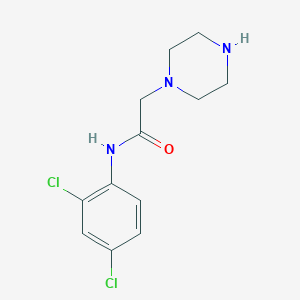 molecular formula C12H15Cl2N3O B14919648 N-(2,4-dichlorophenyl)-2-piperazinylacetamide 