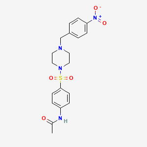 molecular formula C19H22N4O5S B14919836 N-(4-{[4-(4-nitrobenzyl)piperazin-1-yl]sulfonyl}phenyl)acetamide 