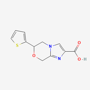 molecular formula C11H10N2O3S B1491994 6-(thiophen-2-yl)-5,6-dihydro-8H-imidazo[2,1-c][1,4]oxazine-2-carboxylic acid CAS No. 2097960-00-2