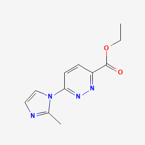molecular formula C11H12N4O2 B1491998 ethyl 6-(2-methyl-1H-imidazol-1-yl)pyridazine-3-carboxylate CAS No. 2098116-66-4
