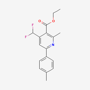 molecular formula C17H17F2NO2 B1492001 Ethyl 4-(difluoromethyl)-2-methyl-6-(p-tolyl)nicotinate CAS No. 2098005-52-6