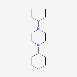 molecular formula C15H30N2 B14920134 1-Cyclohexyl-4-(pentan-3-yl)piperazine 