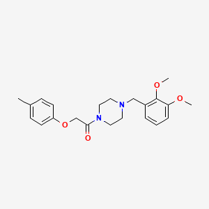 molecular formula C22H28N2O4 B14920234 1-[4-(2,3-Dimethoxybenzyl)piperazin-1-yl]-2-(4-methylphenoxy)ethanone 