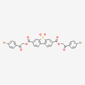 molecular formula C30H18Br2O8S B14920422 Bis[2-(4-bromophenyl)-2-oxoethyl] dibenzo[b,d]thiophene-3,7-dicarboxylate 5,5-dioxide 