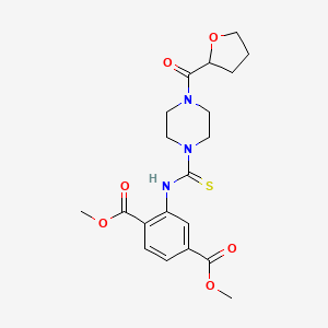 molecular formula C20H25N3O6S B14920425 Dimethyl 2-({[4-(tetrahydrofuran-2-ylcarbonyl)piperazin-1-yl]carbonothioyl}amino)benzene-1,4-dicarboxylate 