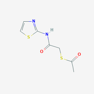 molecular formula C7H8N2O2S2 B14920464 S-[2-oxo-2-(1,3-thiazol-2-ylamino)ethyl] ethanethioate 