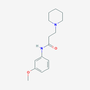 molecular formula C15H22N2O2 B14920568 N-(3-methoxyphenyl)-3-(piperidin-1-yl)propanamide 