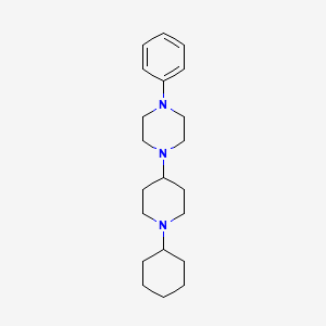 molecular formula C21H33N3 B14920792 1-(1-Cyclohexylpiperidin-4-yl)-4-phenylpiperazine 