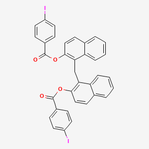 molecular formula C35H22I2O4 B14920863 Methanediyldinaphthalene-1,2-diyl bis(4-iodobenzoate) 