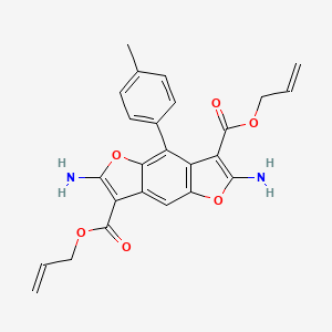 molecular formula C25H22N2O6 B14920874 Diallyl 2,6-diamino-4-(4-methylphenyl)furo[2,3-F][1]benzofuran-3,7-dicarboxylate 