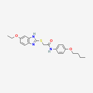 molecular formula C21H25N3O3S B14920966 N-(4-butoxyphenyl)-2-[(5-ethoxy-1H-benzimidazol-2-yl)sulfanyl]acetamide 