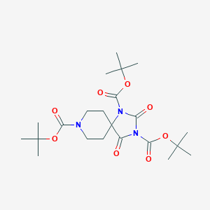 molecular formula C22H35N3O8 B014921 Tri-tert-butyl 2,4-dioxo-1,3,8-triazaspiro[4.5]decane-1,3,8-tricarboxylate CAS No. 183673-68-9