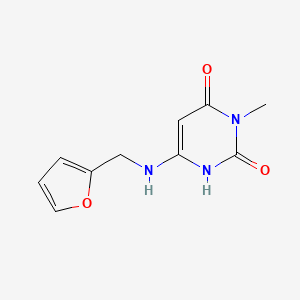 molecular formula C10H11N3O3 B1492100 6-((furan-2-ylmethyl)amino)-3-methylpyrimidine-2,4(1H,3H)-dione CAS No. 2092547-06-1