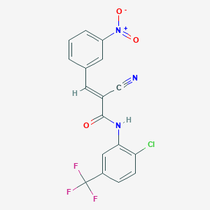 molecular formula C17H9ClF3N3O3 B14921097 (2E)-N-[2-chloro-5-(trifluoromethyl)phenyl]-2-cyano-3-(3-nitrophenyl)prop-2-enamide 