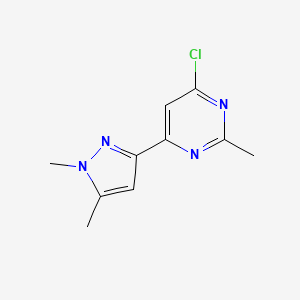 4-chloro-6-(1,5-dimethyl-1H-pyrazol-3-yl)-2-methylpyrimidine